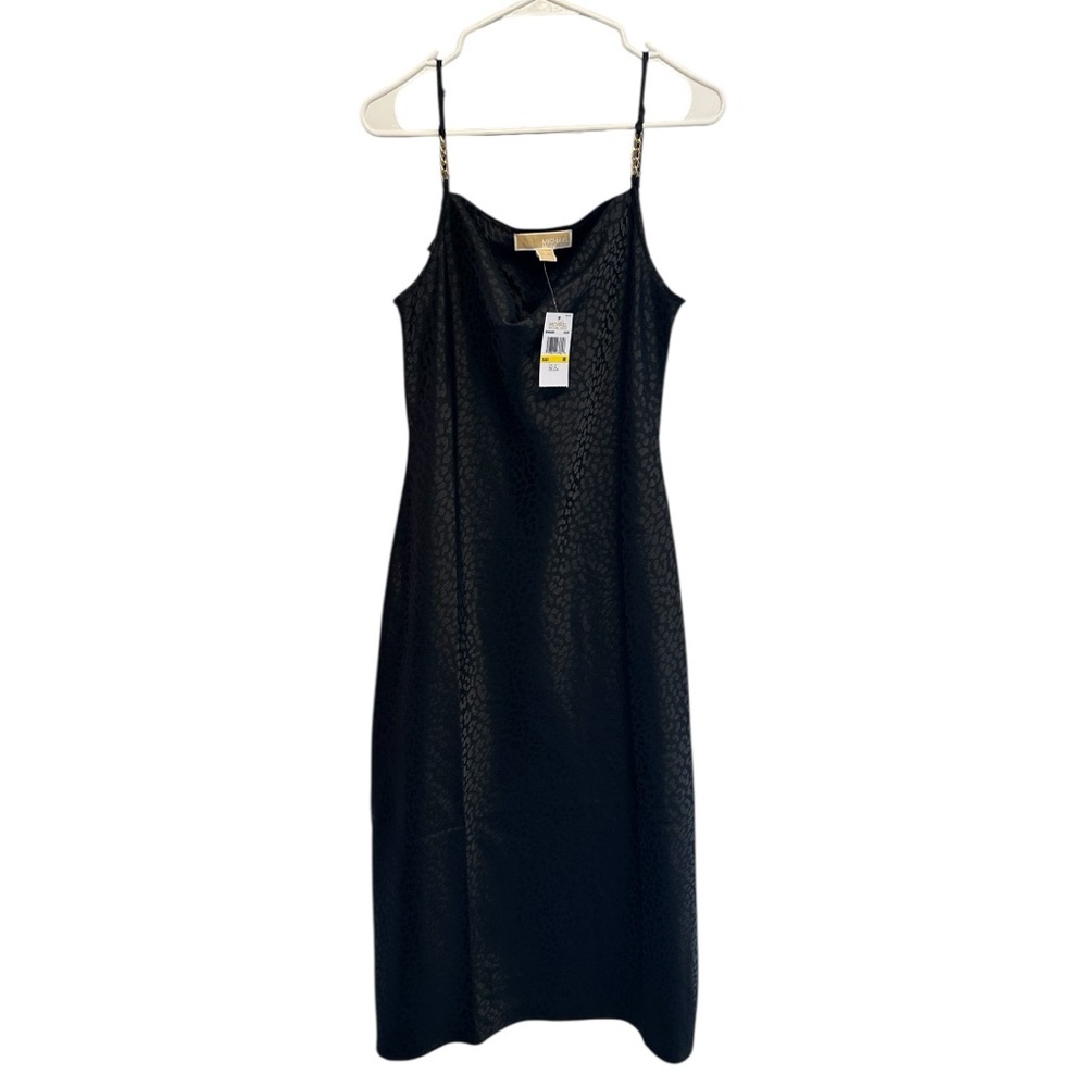 Michael Kors Black Midi Slip Dress